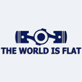 Samolepka na auto s npisem The World is Flat